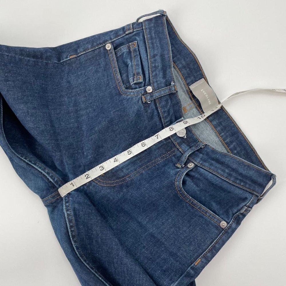 Everlane Mid Rise Dark Wash Skinny Jeans Womens Size 27 Regular Stretch Denim - Picture 6 of 7